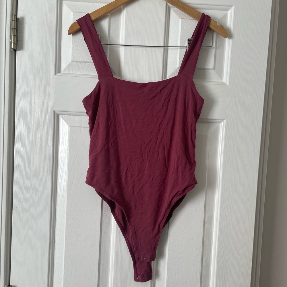 American Eagle AE Studio Dark Pink Bodysuit 0075